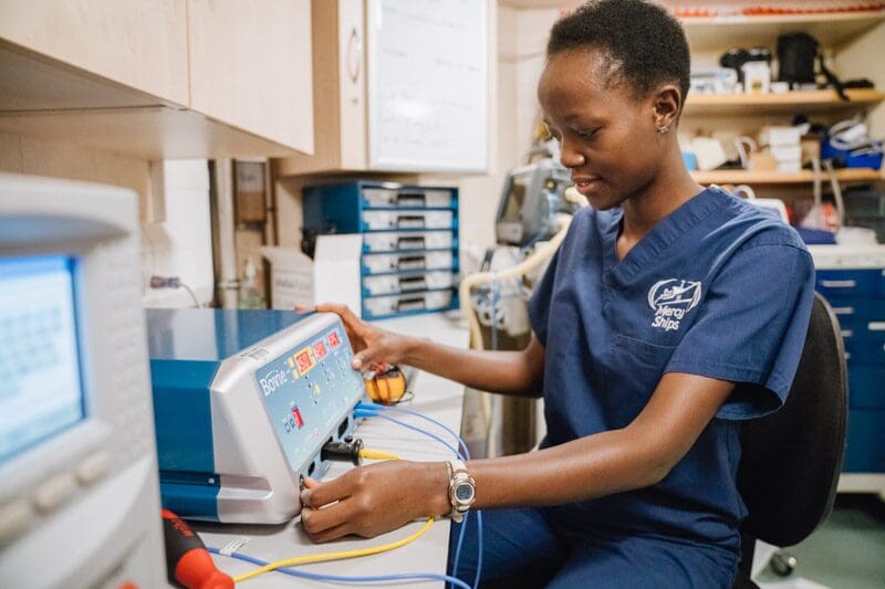 Hospital ship biomedical engineer - Deborah Nutsugah