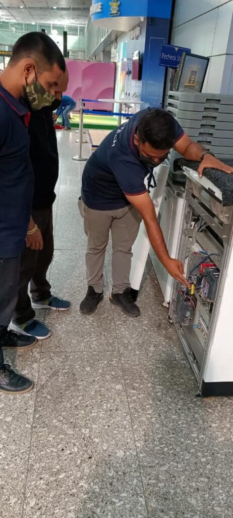 Dipankar Mondal training in airport - Servicing Airport Security Systems