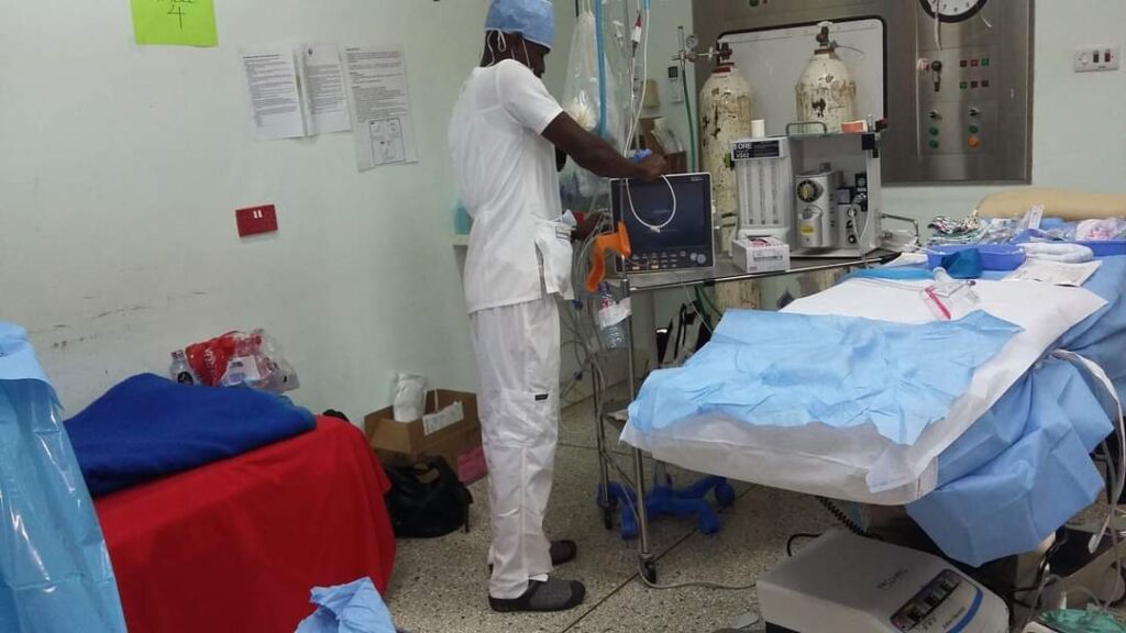 Clement Nana Yaw Adjei Appiah Anokye with oxygen equipment Making healthcare better