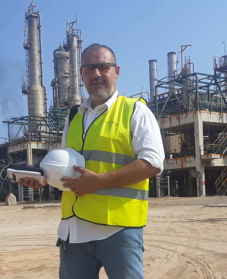 Hisham Gialal, Sales and service engineer,  Azzawiya Oil Refinery