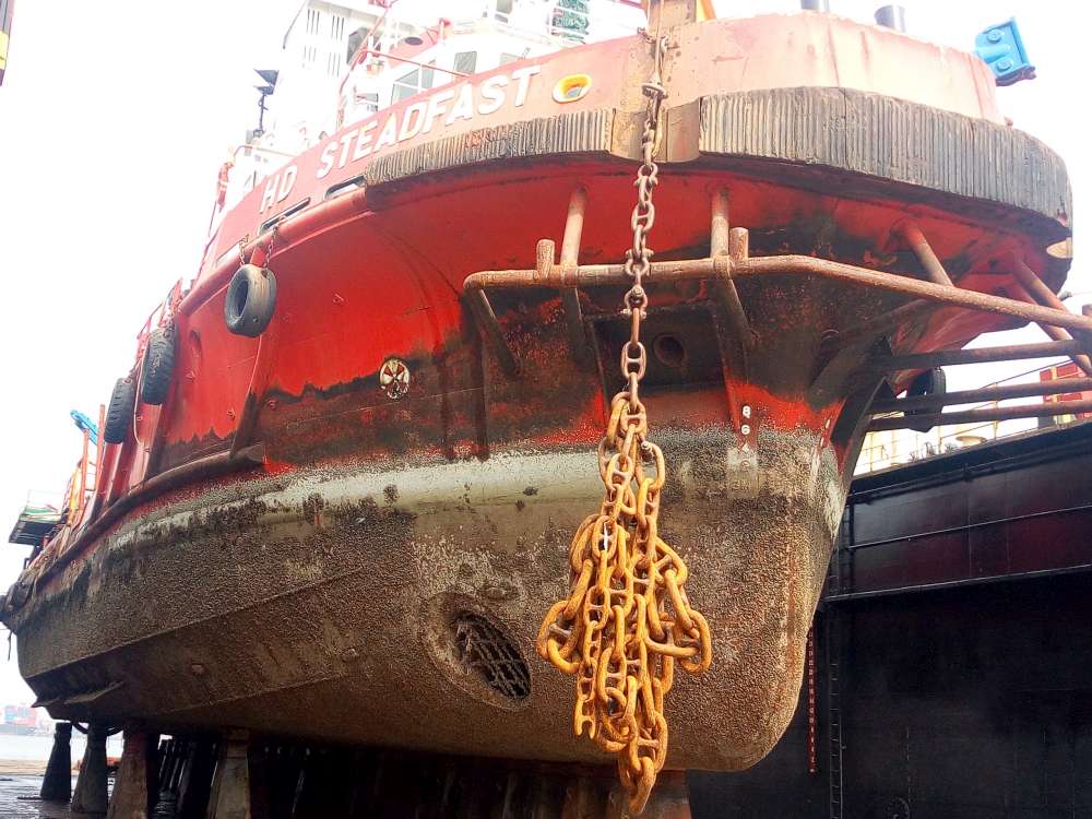 After docking operation at Shipyard Nigerdock FZE Nigeria