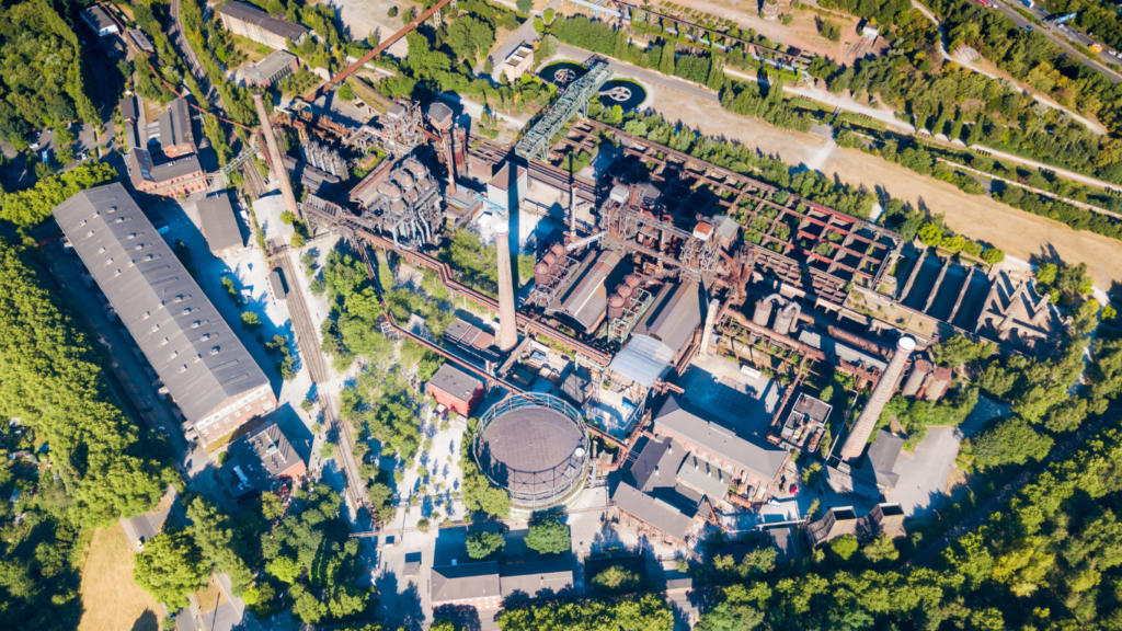 industrial park aerial view