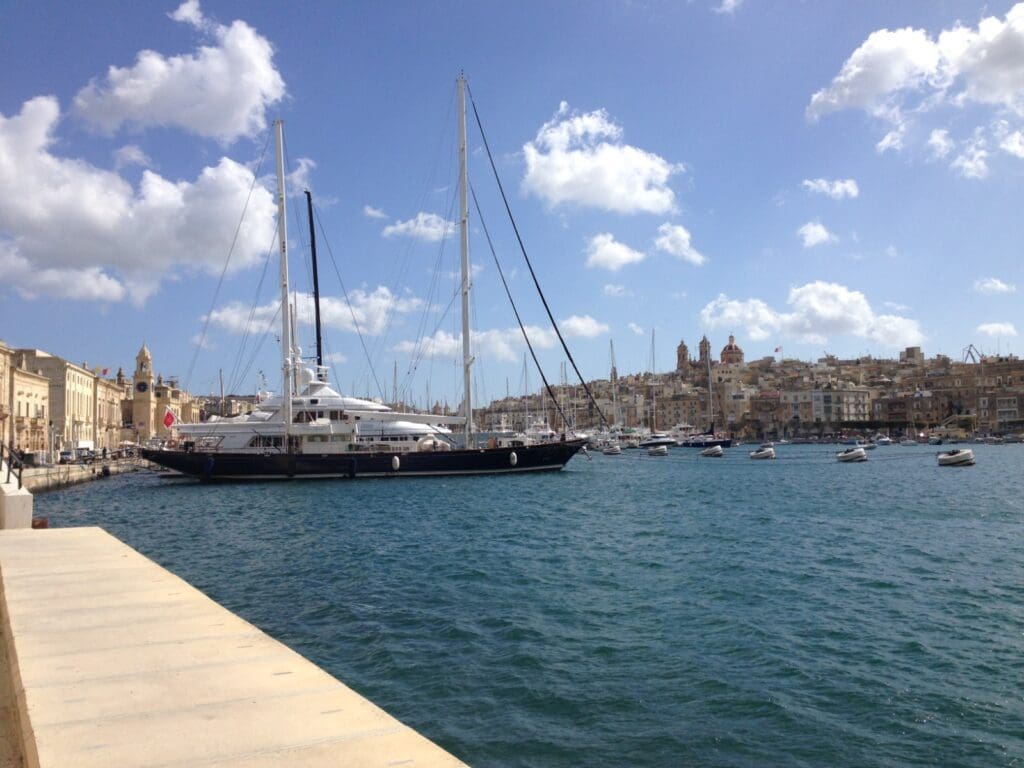 S Y Phelan Good in her home port Grand Harbour, Valletta, Malta