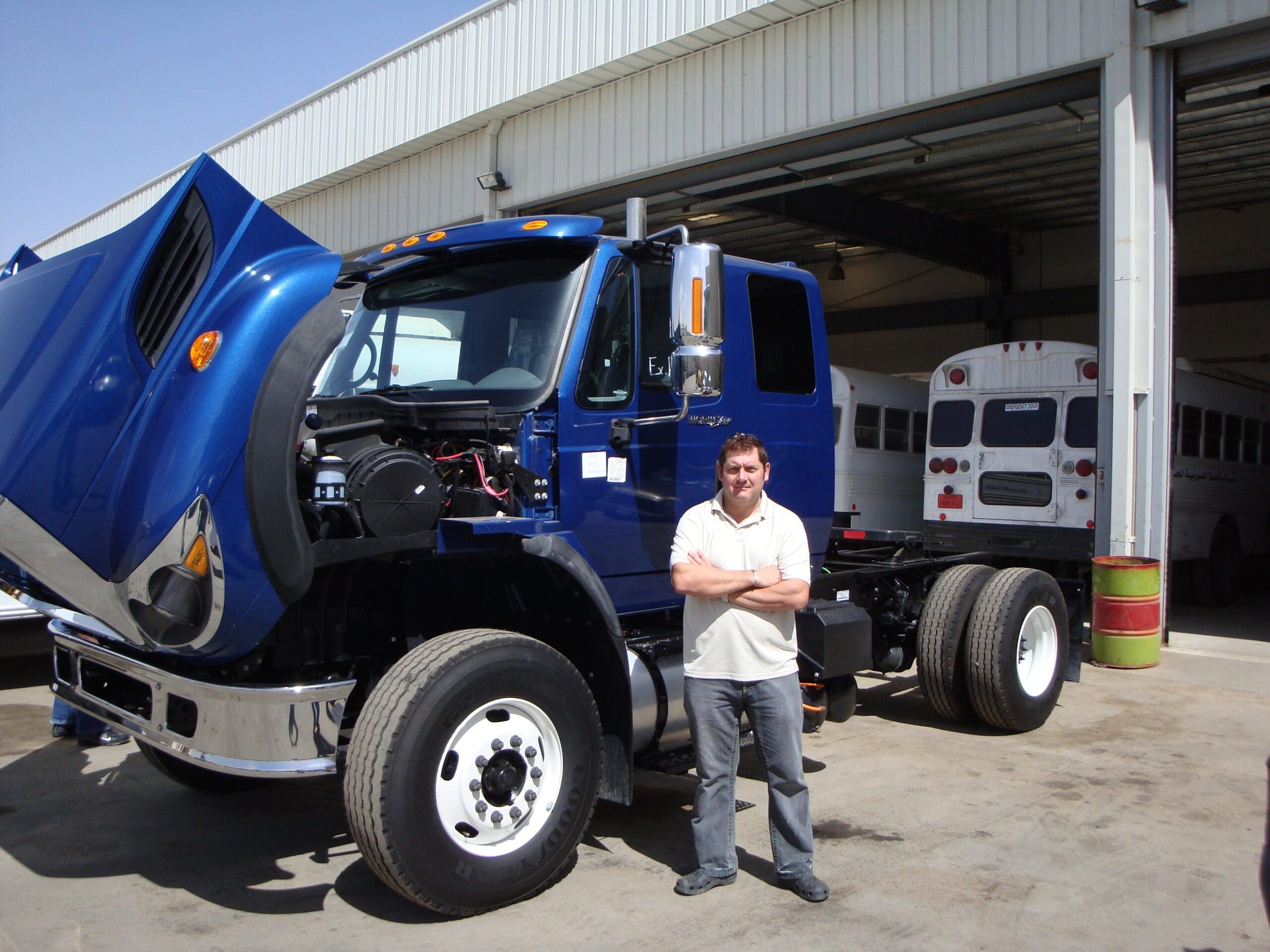 Lee Walters fleet manager by big truck